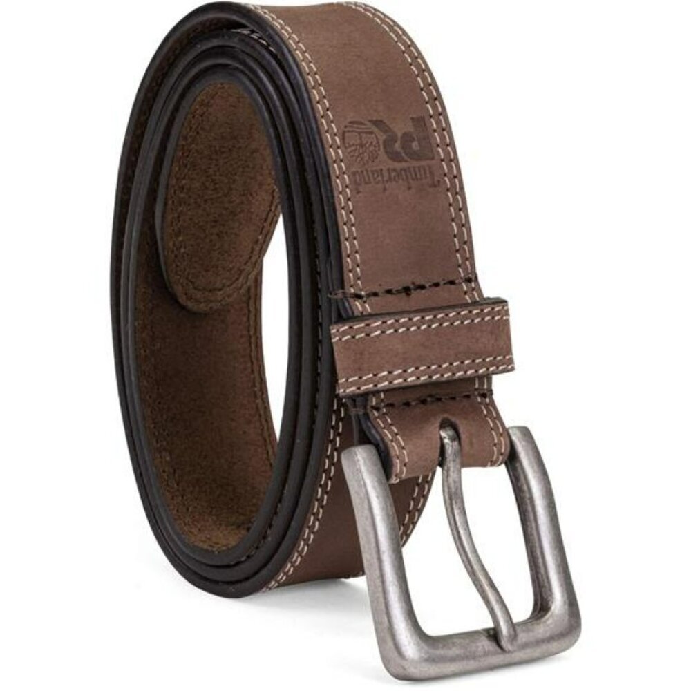 Mens Leather Work Belt 38mm Durable Genuine Leather Big Tall Casual Belt